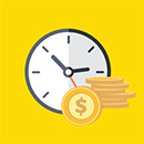clock and coins icon